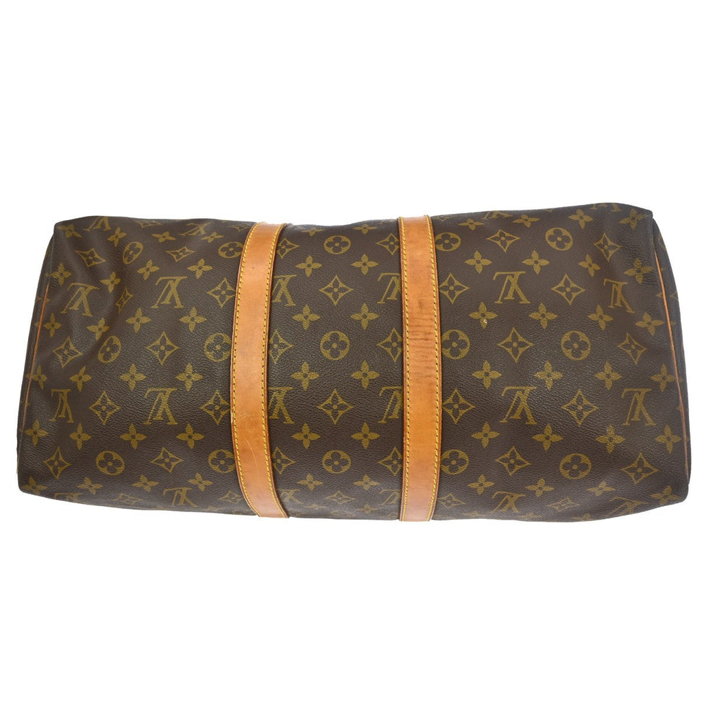 Louis Vuitton Keepall Bag Monogram Canvas Brown Canvas Travel Bag