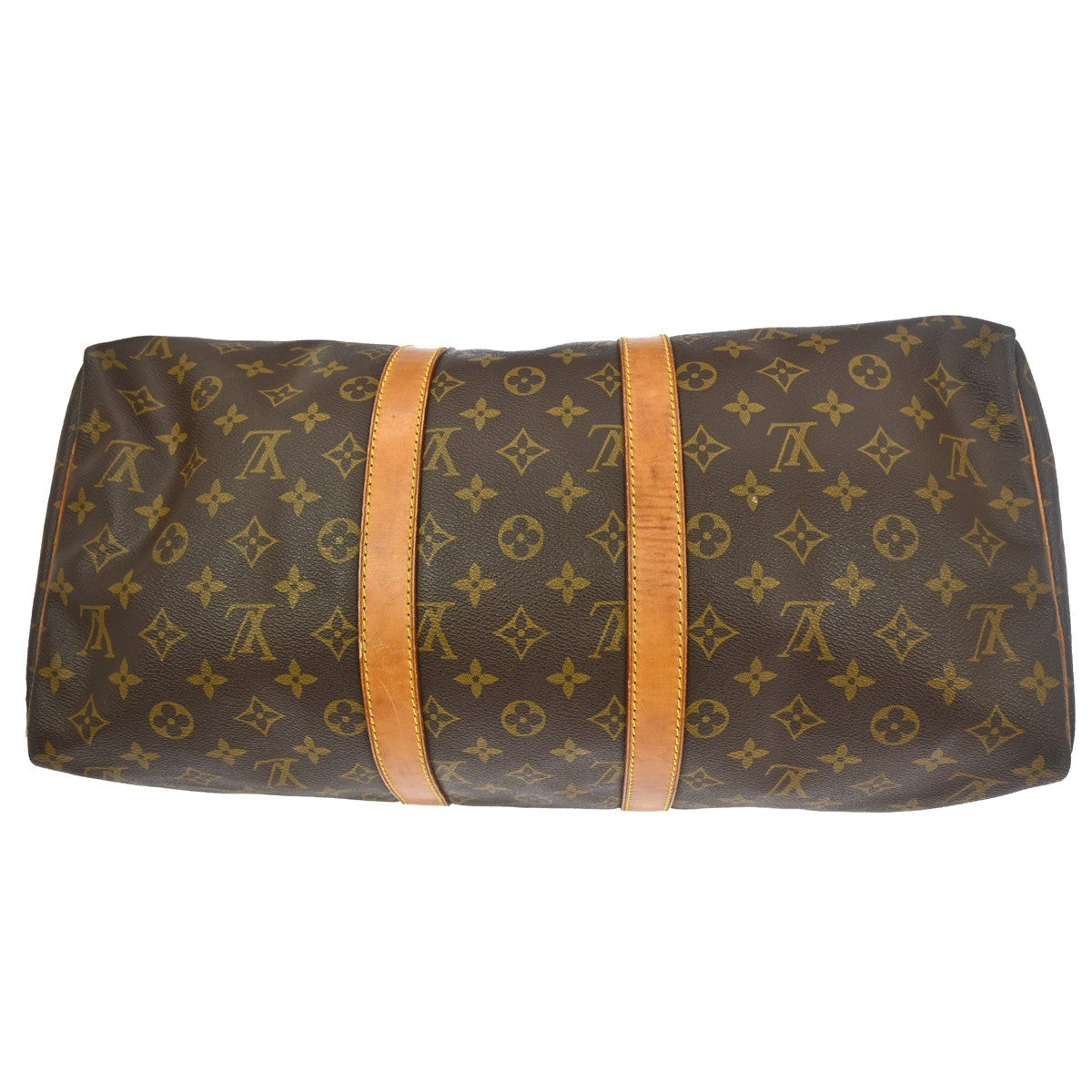 Louis Vuitton Keepall Bag Monogram Canvas Brown Canvas Travel Bag
