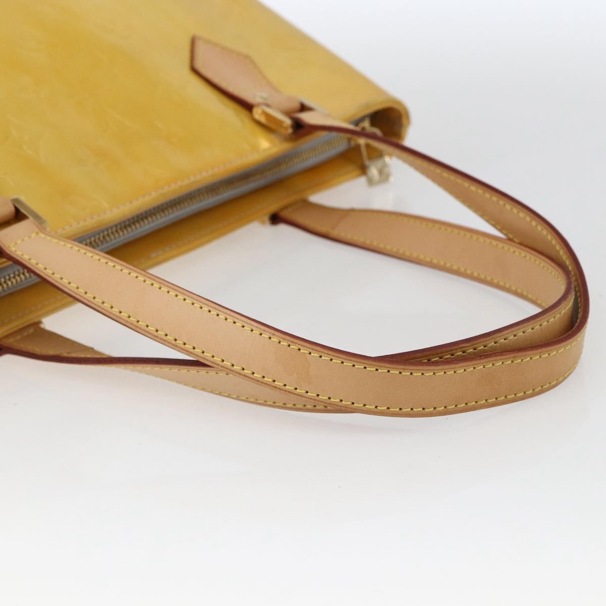 Louis Vuitton Houston Handbag Monogram Vernis Yellow Patent_Leather Tote Bag