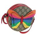 Gucci Kids Gg Supreme Rainbow Butterfly Shoulder Bag Gg Canvas Beige Pvc Shoulder Bag Bag (Pre-Owned)