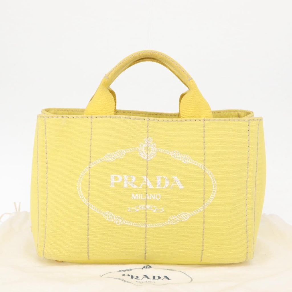 Prada Canapa Convertible Tote Canvas Gold Canvas Tote Bag Bag