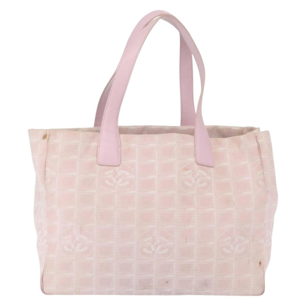 Chanel Travel Line Tote Nylon Pink Nylon Tote Bag Bag