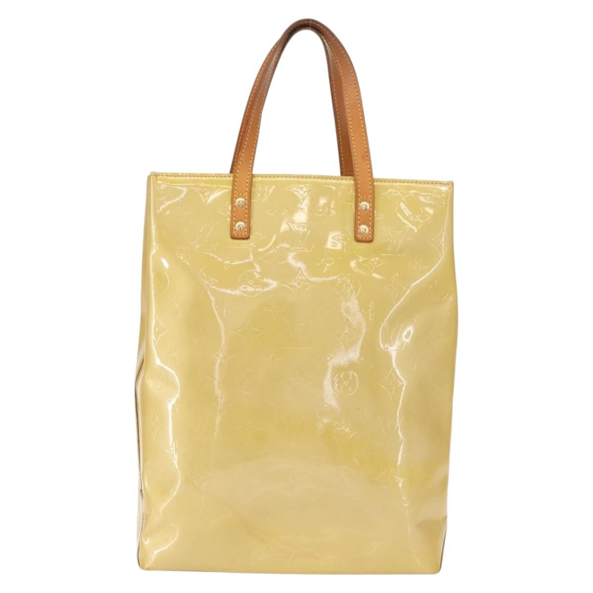 Louis Vuitton Reade Handbag Monogram Vernis Beige Patent_Leather Handbag