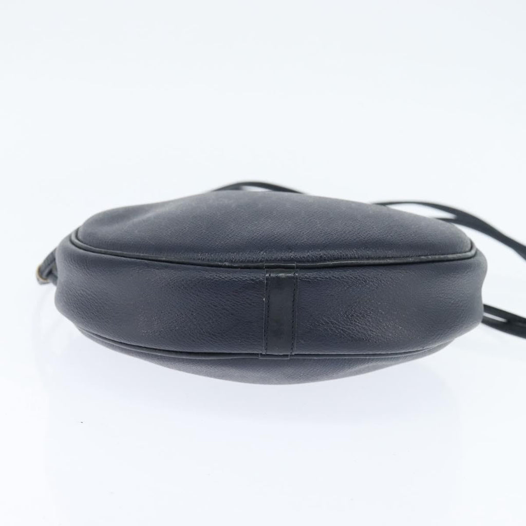 Christian Dior Vintage Honeycomb Shoulder Bag Canvas And Leather Navy Pvc Shoulder Bag Bag (Pre-Owned)