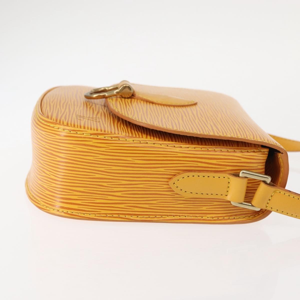 Louis Vuitton Saint Cloud Handbag Epi Leather Yellow Leather Shoulder Bag