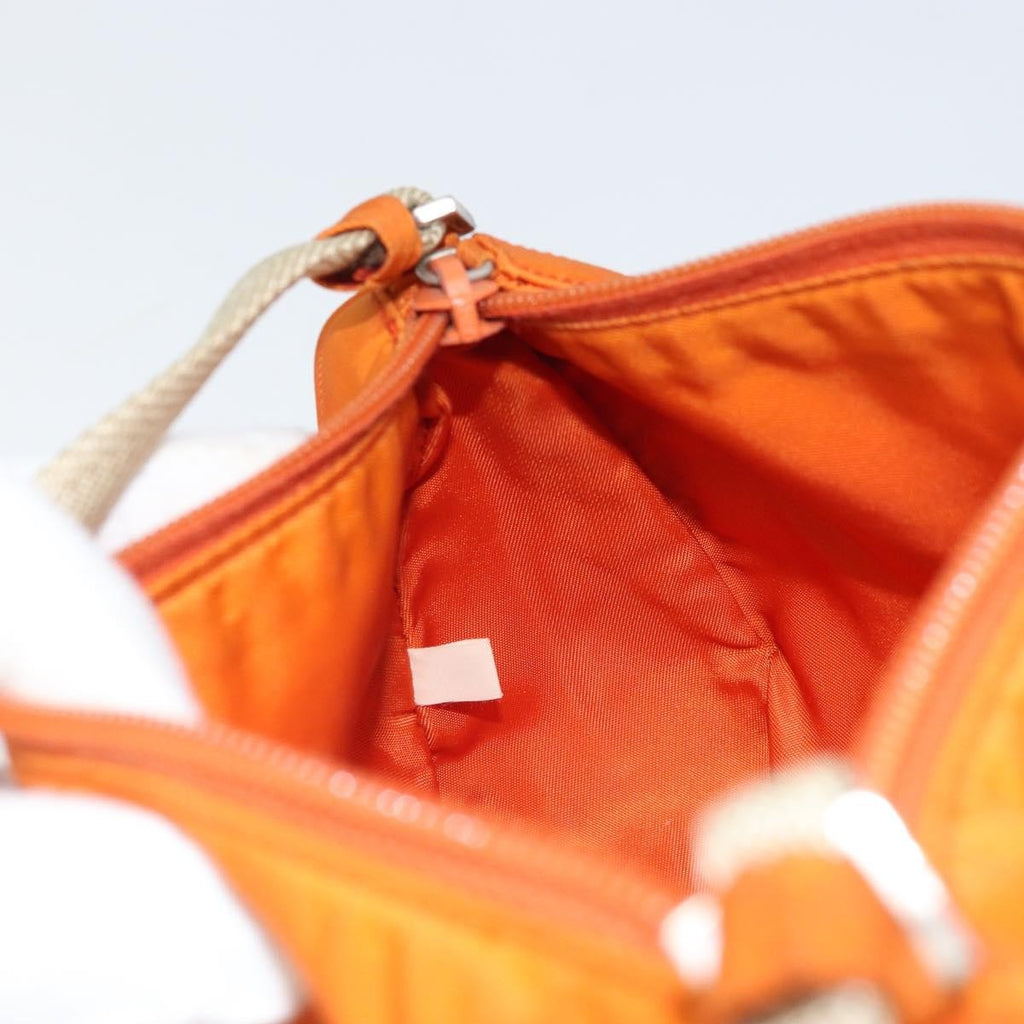 Prada Pochette Shoulder Bag Tessuto Orange Nylon Clutche & Pouche Bag