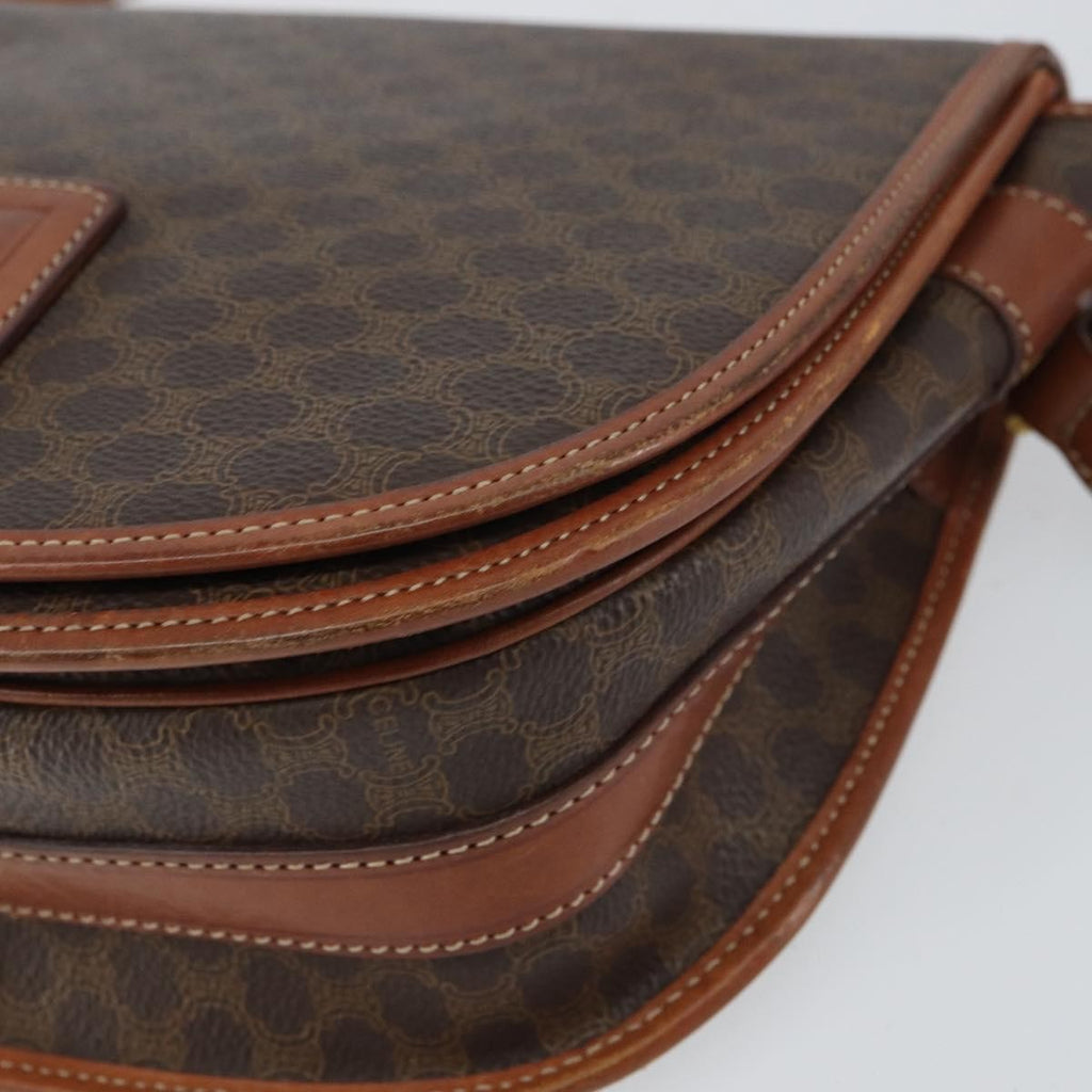 Celine Macadam Shoulder Bag Pvc Leather Brown Pvc Shoulder Bag Bag