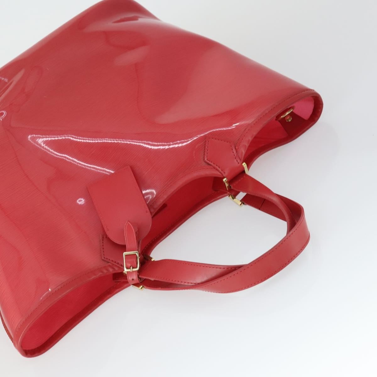 Louis Vuitton Plage Lagoon Bay Handbag Vinyl Epi Leather Red Plastic Tote Bag