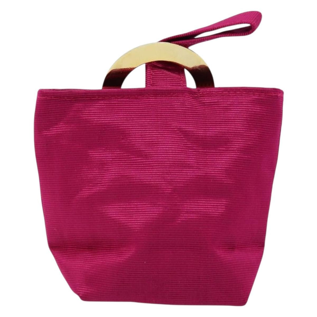 Celine Circle Logo Pouch Canvas Pink Canvas Clutche & Pouche Bag