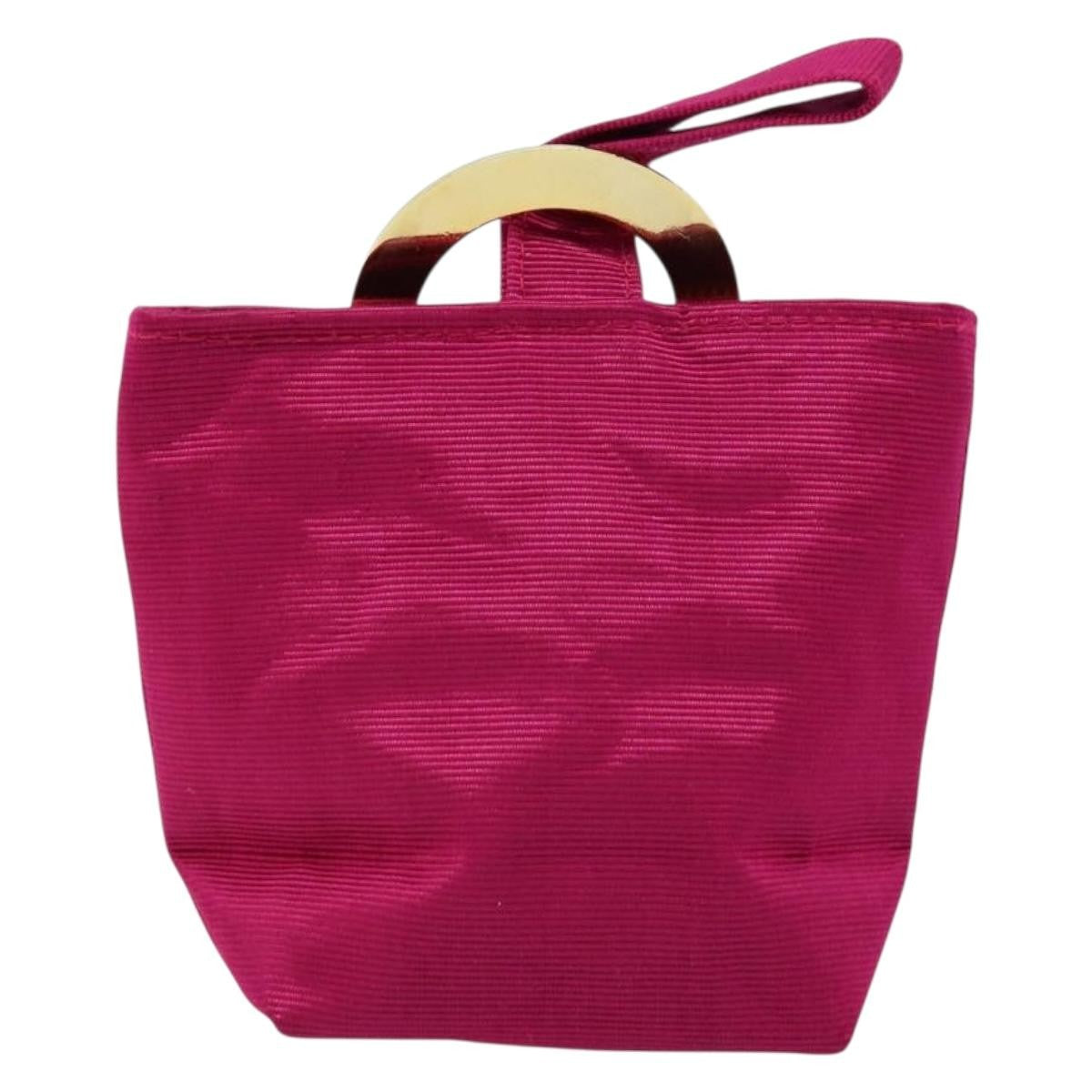 Celine Circle Logo Pouch Canvas Pink Canvas Clutche & Pouche Bag
