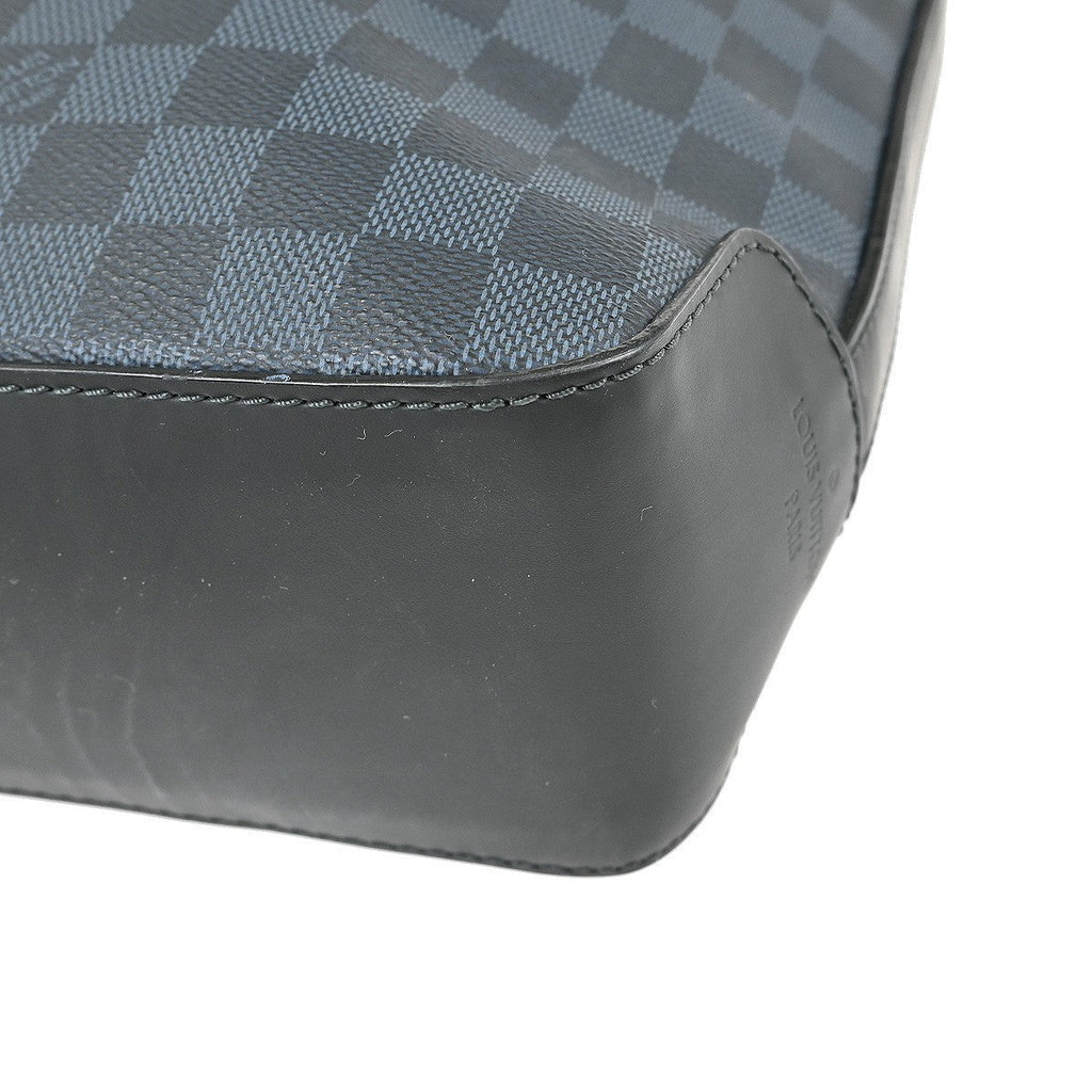 Louis Vuitton Greenwich Messenger Bag Damier Cobalt Black Canvas Shoulder Bag