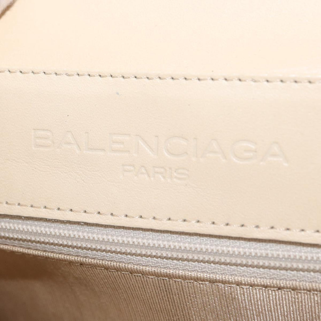 Balenciaga Vintage Handbag Leather Beige Leather Hand