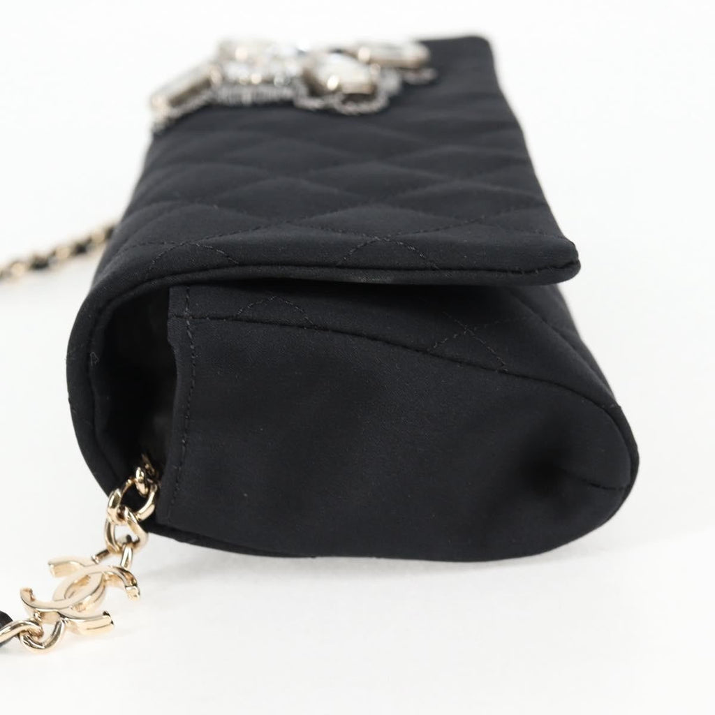 Chanel Chain Flap Shoulder Bag Quilted Nylon Black Nylon Shoulder Bag Bag