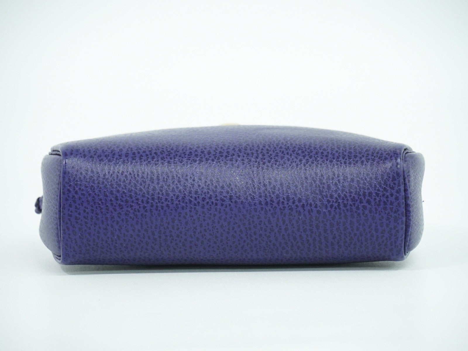 Christian Dior Vintage Zip Pochette Leather Blue Leather Clutche & Pouche Bag (Pre-Owned)