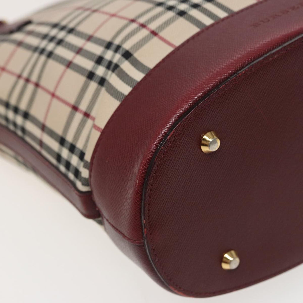 Burberry Nova Check Tote Canvas And Leather Beige Canvas Tote Bag