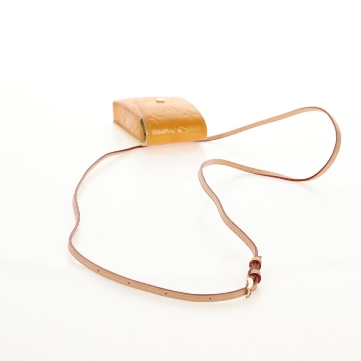 Louis Vuitton Walker Cigarette Case Holder Monogram Vernis Yellow Patent_Leather Clutche & Pouche Bag