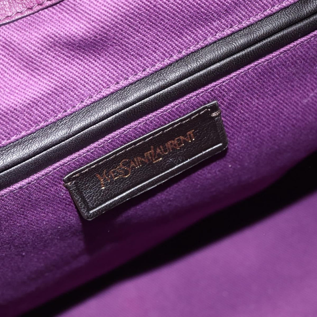 Saint Laurent Bicolor Muse Two Cabas Leather Purple Leather Tote Bag Bag (Pre-Owned)