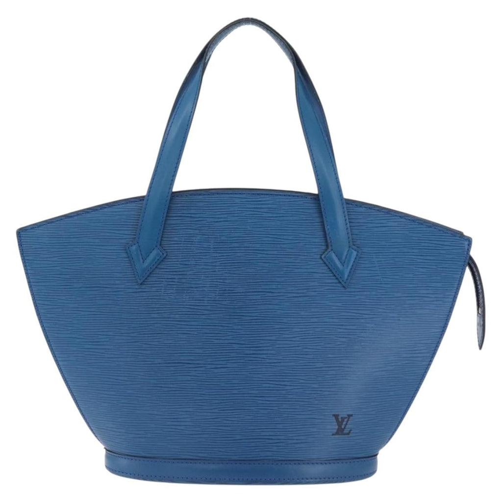 Louis Vuitton Saint Jacques Handbag Epi Leather Blue Leather Handbag