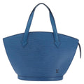 Louis Vuitton Saint Jacques Handbag Epi Leather Blue Leather Handbag