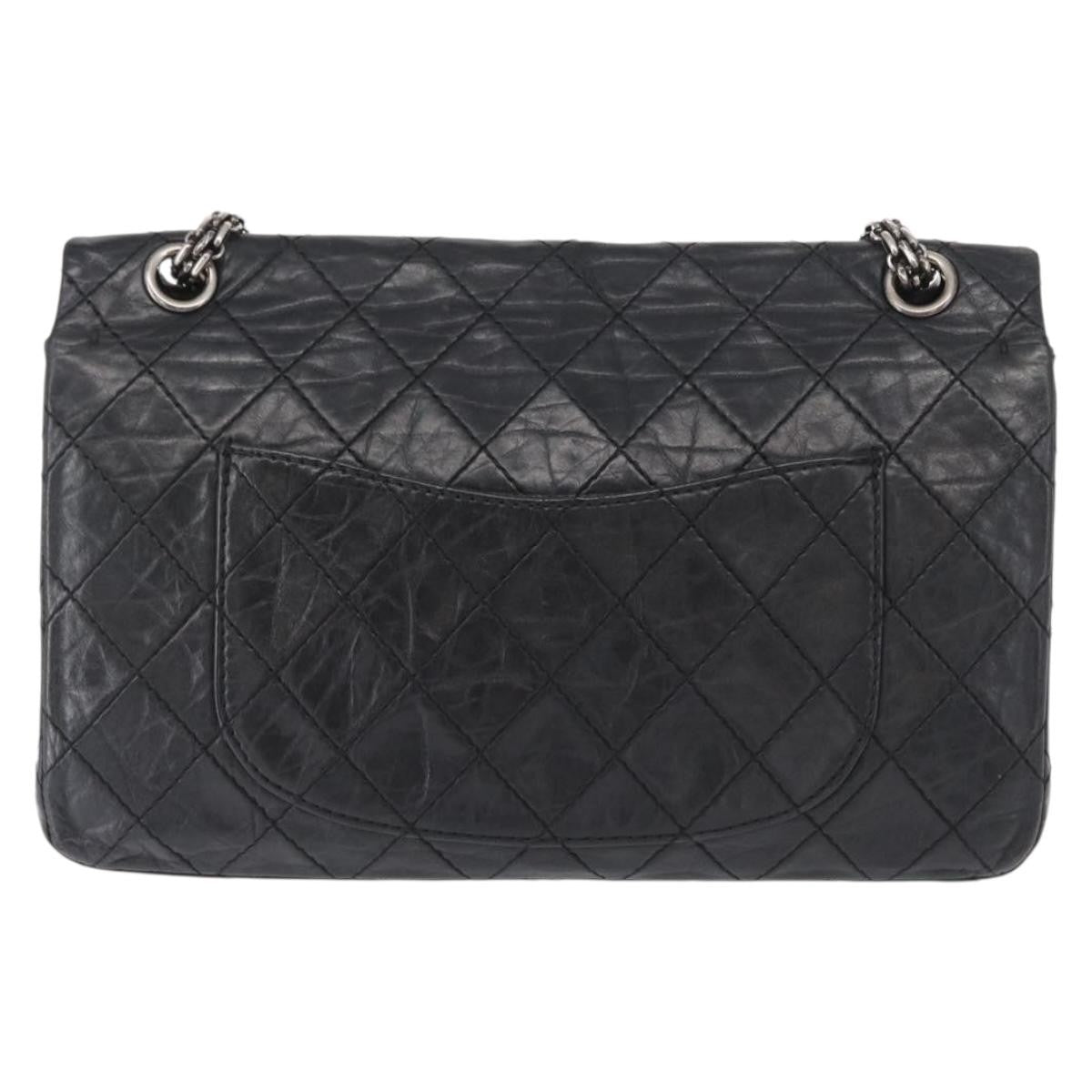 Chanel Reissue 2.55 Flap Bag Quilted Aged Calfskin Black Leather Shoulder Bag Bag