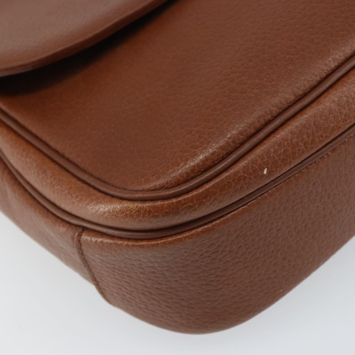 Burberry Vintage Shoulder Bag Leather Brown Leather Shoulder Bag