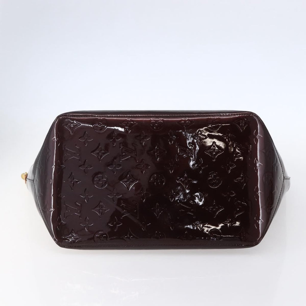 Louis Vuitton Bellevue Handbag Monogram Vernis Purple Patent_Leather Tote Bag