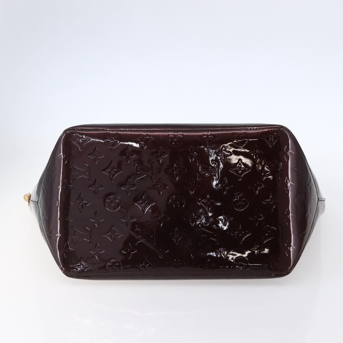 Louis Vuitton Bellevue Handbag Monogram Vernis Purple Patent_Leather Tote Bag