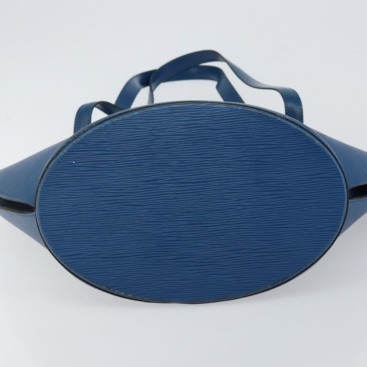 Louis Vuitton Saint Jacques Handbag Epi Leather Blue Leather Shoulder Bag