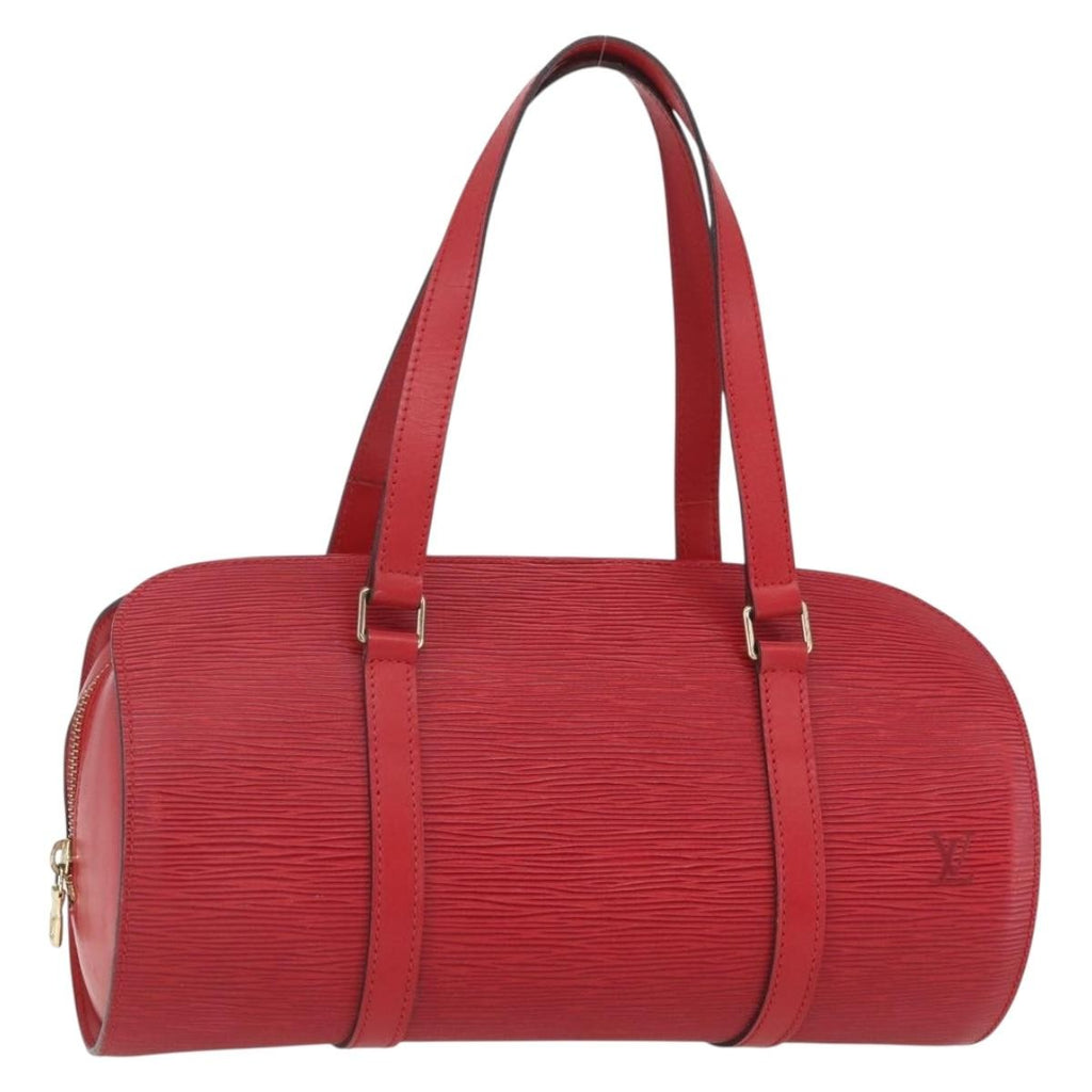 Louis Vuitton Soufflot Handbag Epi Leather Red Leather Shoulder Bag