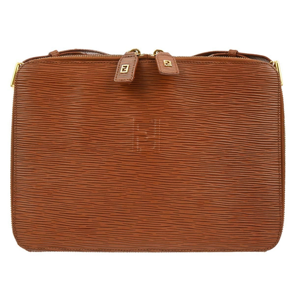 Fendi Vintage Shoulder Bag Leather Brown Leather Shoulder Bag Bag