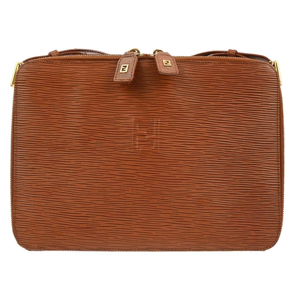 Fendi Vintage Shoulder Bag Leather Brown Leather Shoulder Bag Bag