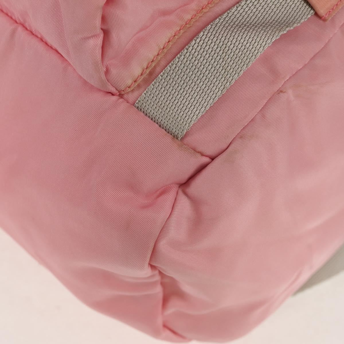 Prada Double Buckle Backpack Tessuto Pink Nylon Backpack Bag