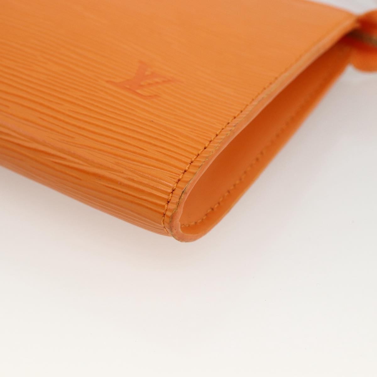 Louis Vuitton Pochette Accessoires Epi Leather Orange Leather Clutche & Pouche Bag