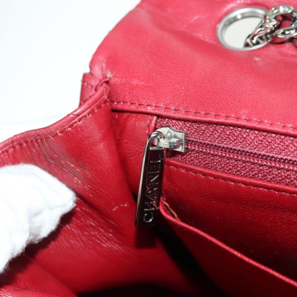 Chanel Classic Single Flap Bag Quilted Lambskin Red Leather Shoulder Bag Bag