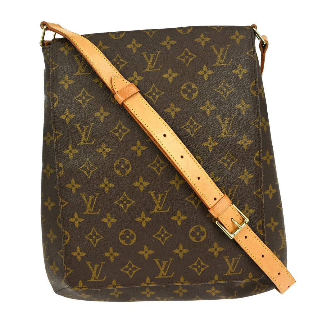 Louis Vuitton Musette Handbag Monogram Canvas Brown Canvas Shoulder Bag