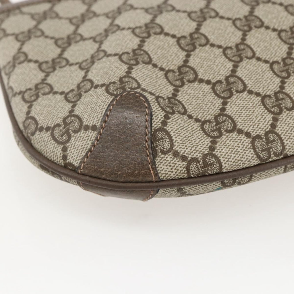 Gucci Vintage Web Crossbody Bag Gg Coated Canvas Beige Canvas Shoulder Bag Bag (Pre-Owned)