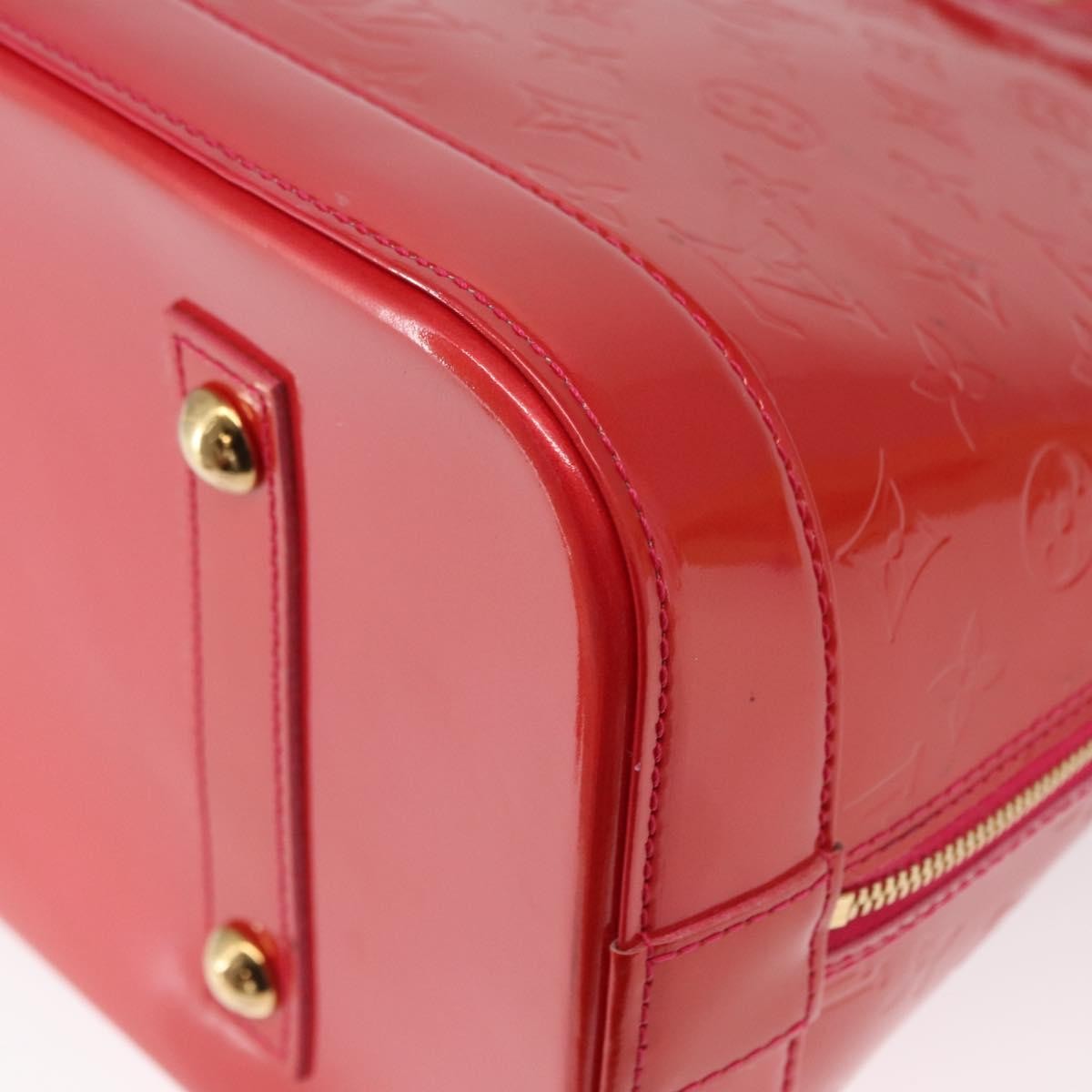 Louis Vuitton Alma Handbag Monogram Vernis Red Patent_Leather Handbag