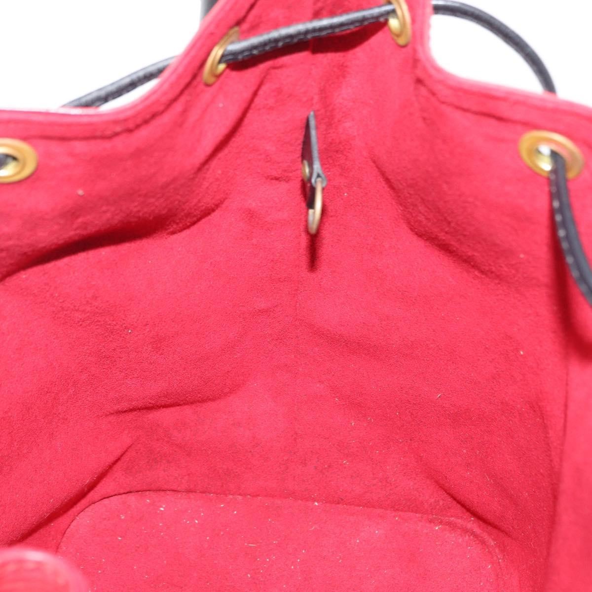 Louis Vuitton Bicolor Petit Noe Handbag Epi Leather Red Leather Shoulder Bag