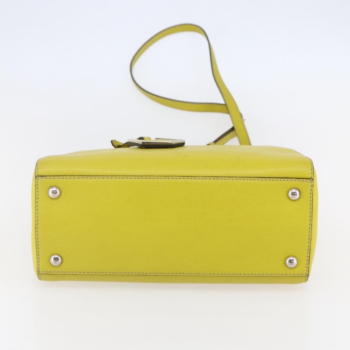 Fendi 2Jours Bag Leather Yellow Leather Handbag