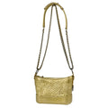 Chanel Gabrielle Hobo Quilted Metallic Aged Calfskin Gold Leather Shoulder Bag Bag