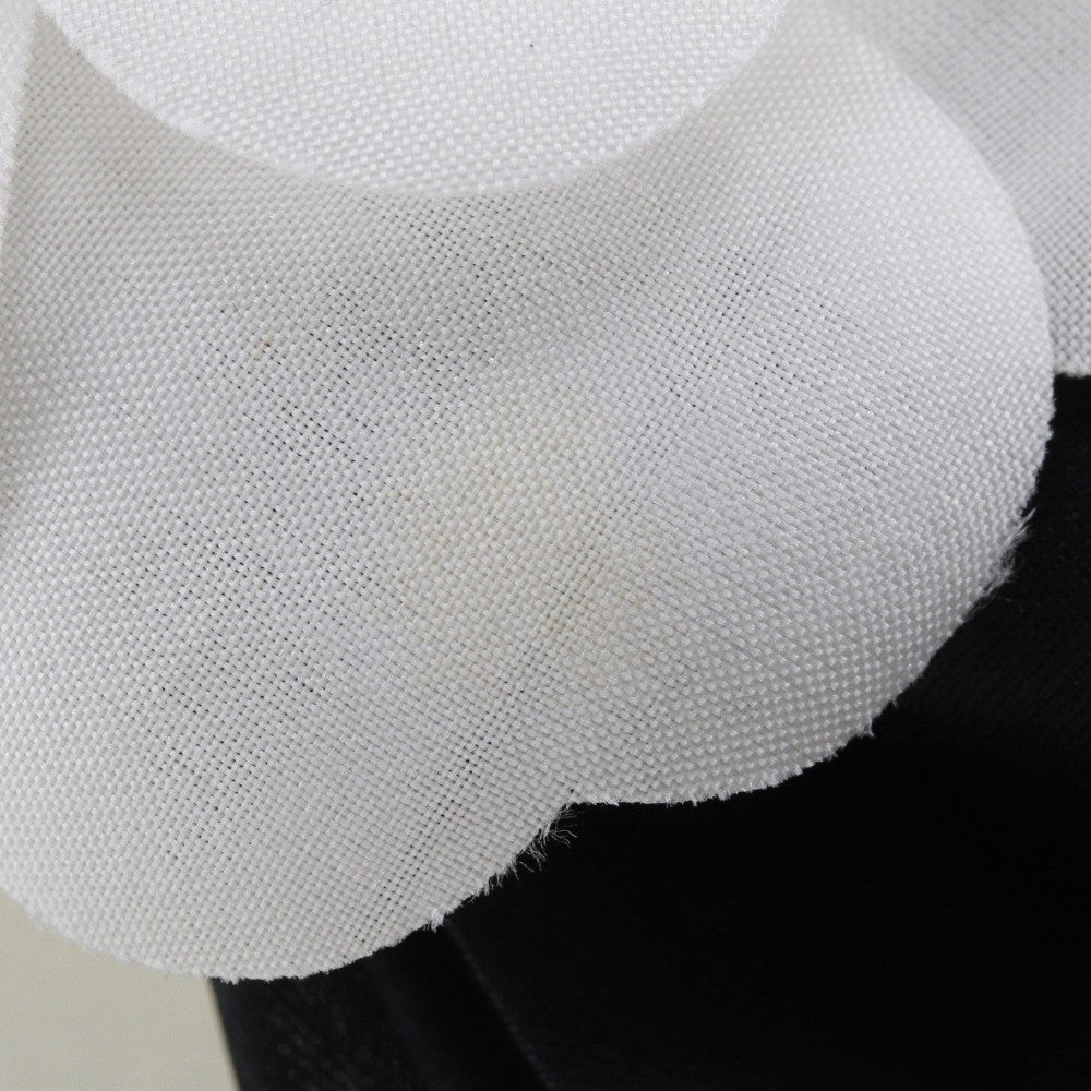 Chanel Camellia Ribbon Headband Silk Black Satin Head Accessory Accessory