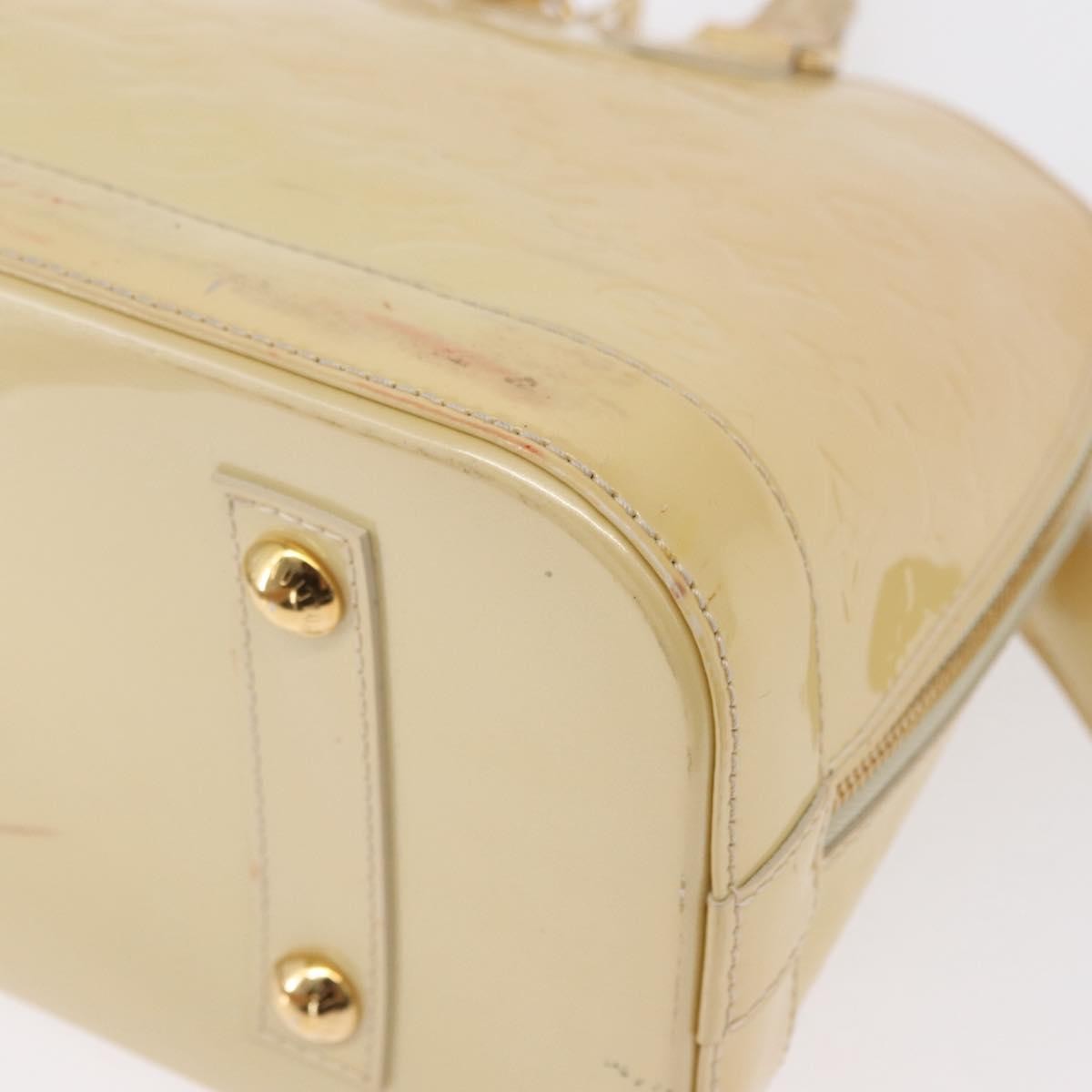 Louis Vuitton Alma Handbag Monogram Vernis Beige Patent_Leather Handbag