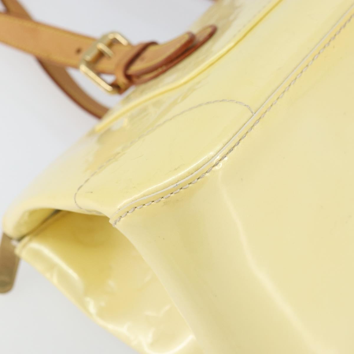 Louis Vuitton Rosewood Avenue Handbag Monogram Vernis Beige Patent_Leather Handbag