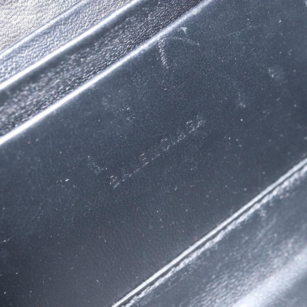 Balenciaga Logo Lunch Box Bag Plastic Black Plastic Clutche & Pouche