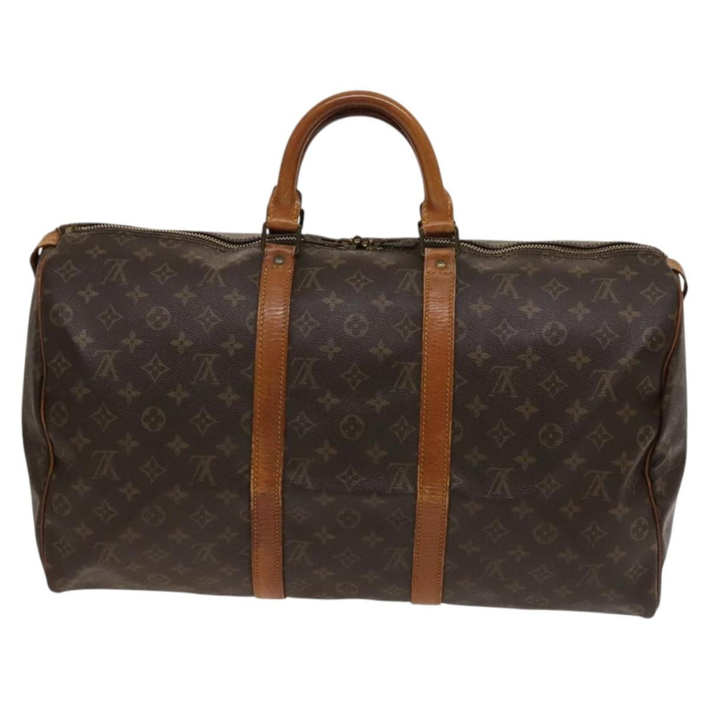 Louis Vuitton Keepall Bag Monogram Canvas Brown Canvas Travel Bag