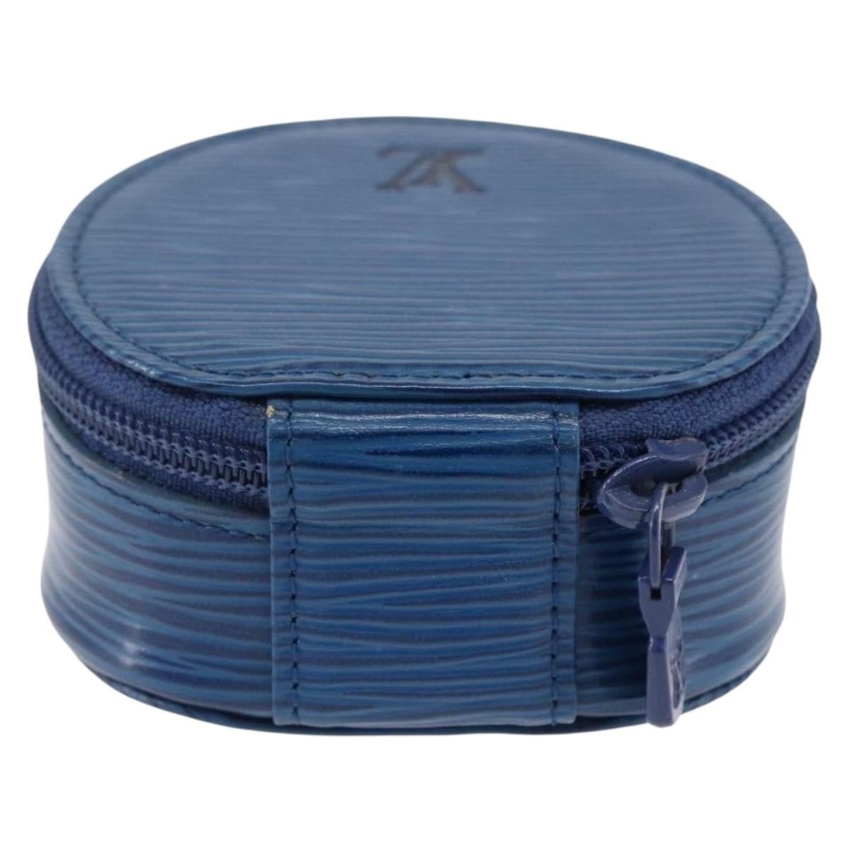 Louis Vuitton Ecrin Bijoux Jewelry Case Epi Leather Blue Leather Clutche & Pouche Bag