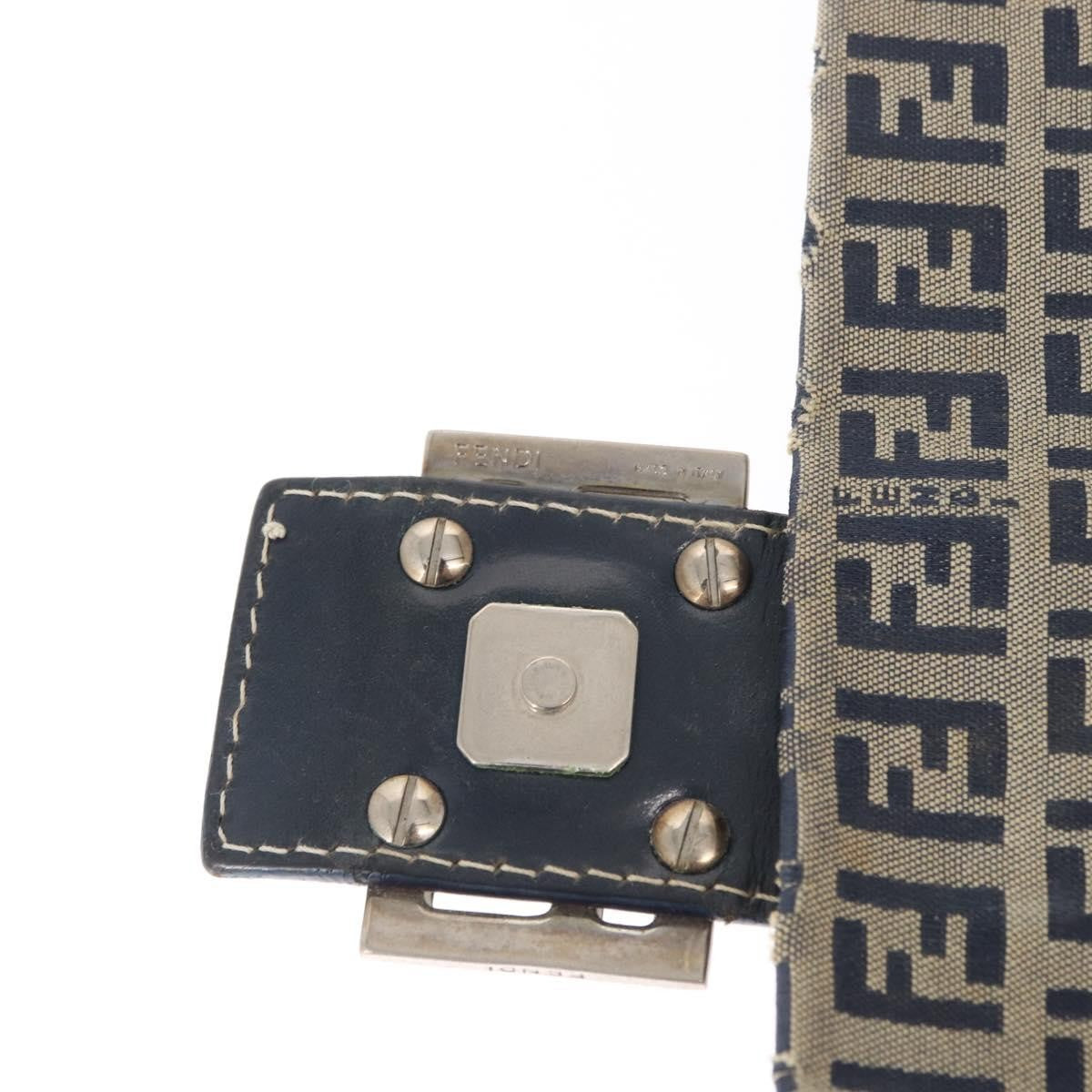 Fendi Mama Forever Bag Zucchino Canvas Navy Canvas Shoulder Bag Bag