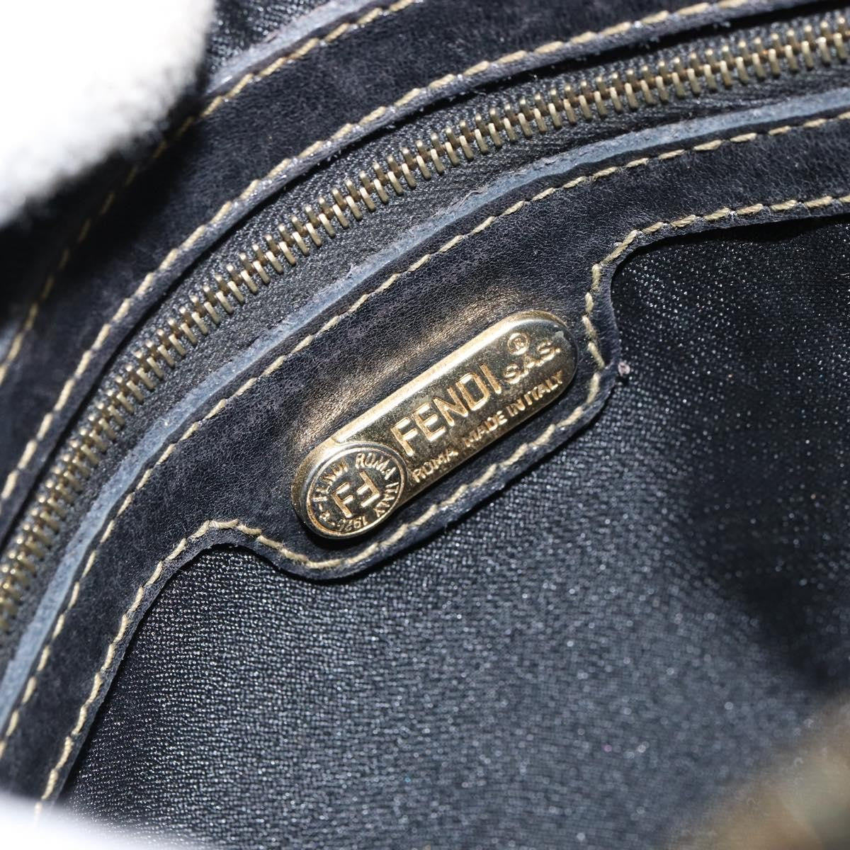 Fendi Vintage Pequin Shoulder Bag Pequin Brown Canvas Shoulder Bag Bag
