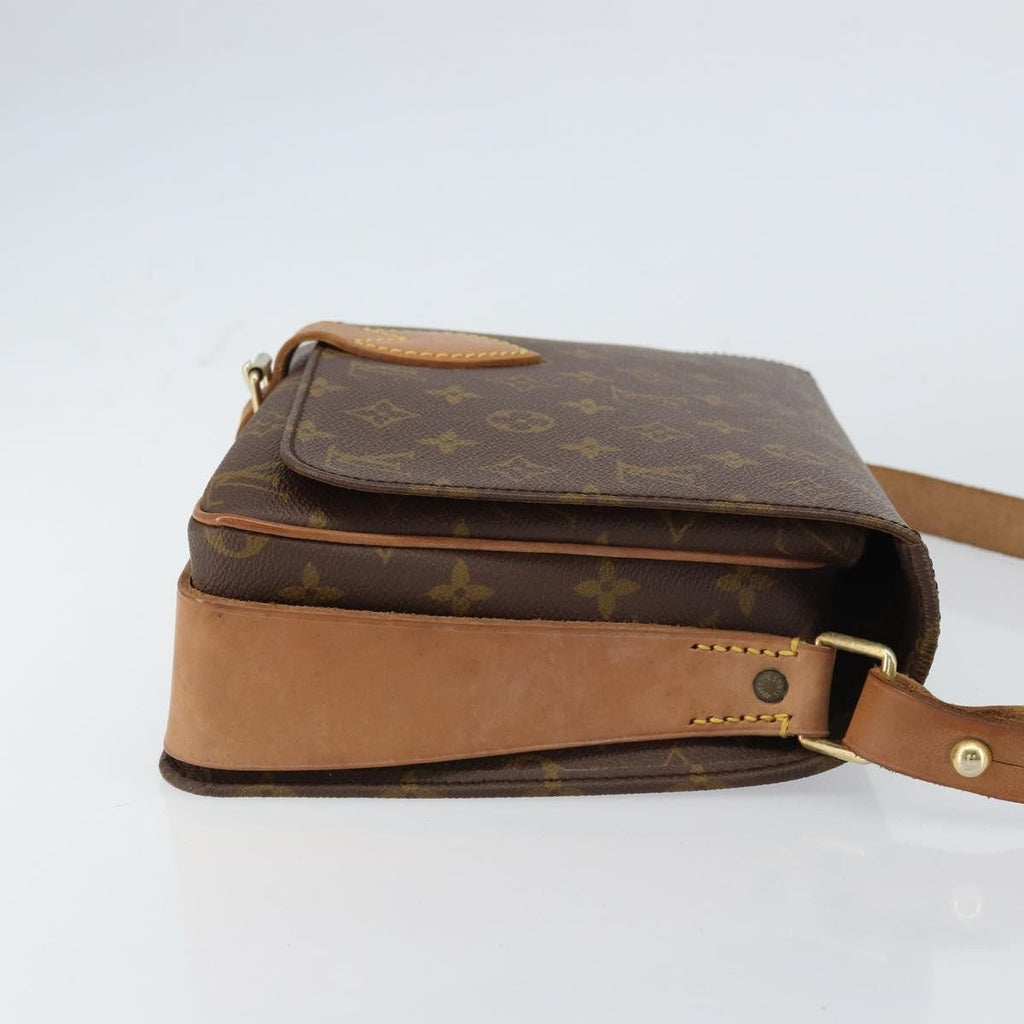 Louis Vuitton Cartouchiere Handbag Monogram Canvas Brown Canvas Shoulder Bag