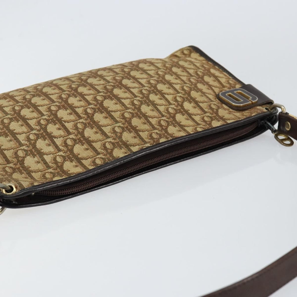 Christian Dior Vintage Trotter Shoulder Bag Canvas Beige Canvas Shoulder Bag Bag (Pre-Owned)